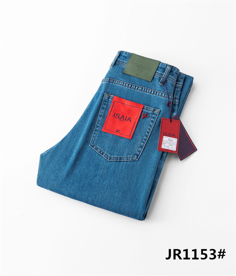 Embroidery On Jeans - OECHSLI ジーンズ薄い綿男性 2026 春夏新品質ファッション快適な弾性ストレートビッグサイズ 31-38 パンツ