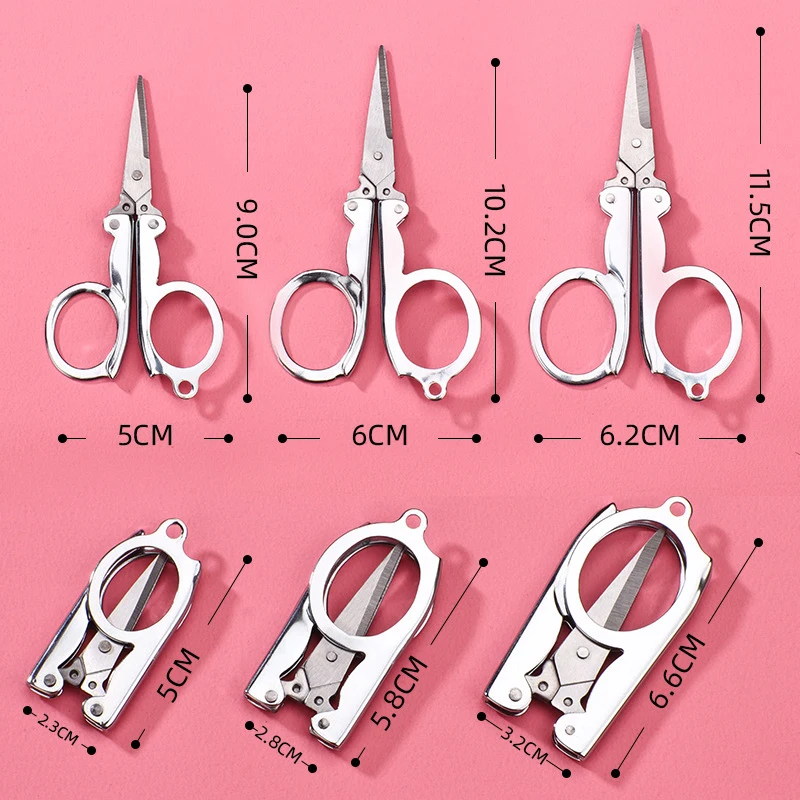 Embroidery Scissors Small - 刺繍用はさみ ミニ折りたたみはさみ 糸切りはさみ 緊急用はさみ シャープポケットはさみ 旅行用小型はさみ