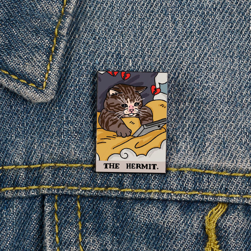 Embroidery Fish - 売れ筋タロットブランド悲しい猫ブローチ