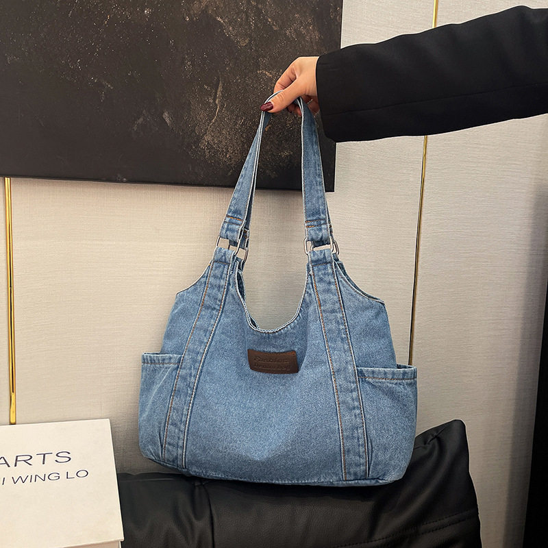 Embroidery Class - カウボーイキャンバストートバッグ レディース ショルダーバッグ ショッピングバッグ クラスバッグ ガールズ