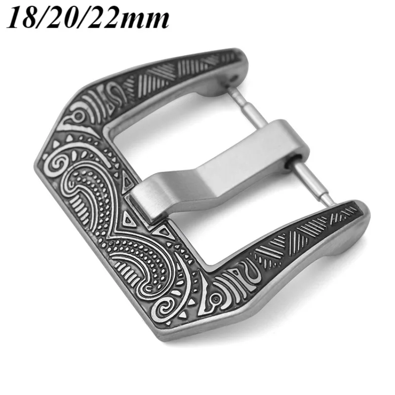 Embroidery Bracelet - ホット 18/20/22 ミリメートルヴィンテージメタル時計バンドバックルユニバーサルステンレス鋼ストラップピンクラスプ交換用レザーブレスレット