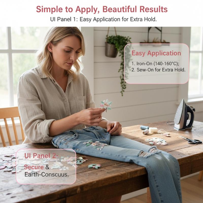 Embroidery On Jeans - 1 個ジャケットジーンズクラフトアクセサリー花刺繍パッチアイロン接着エレガントなパッチ服バッグ DIY 刺繍ステッカー