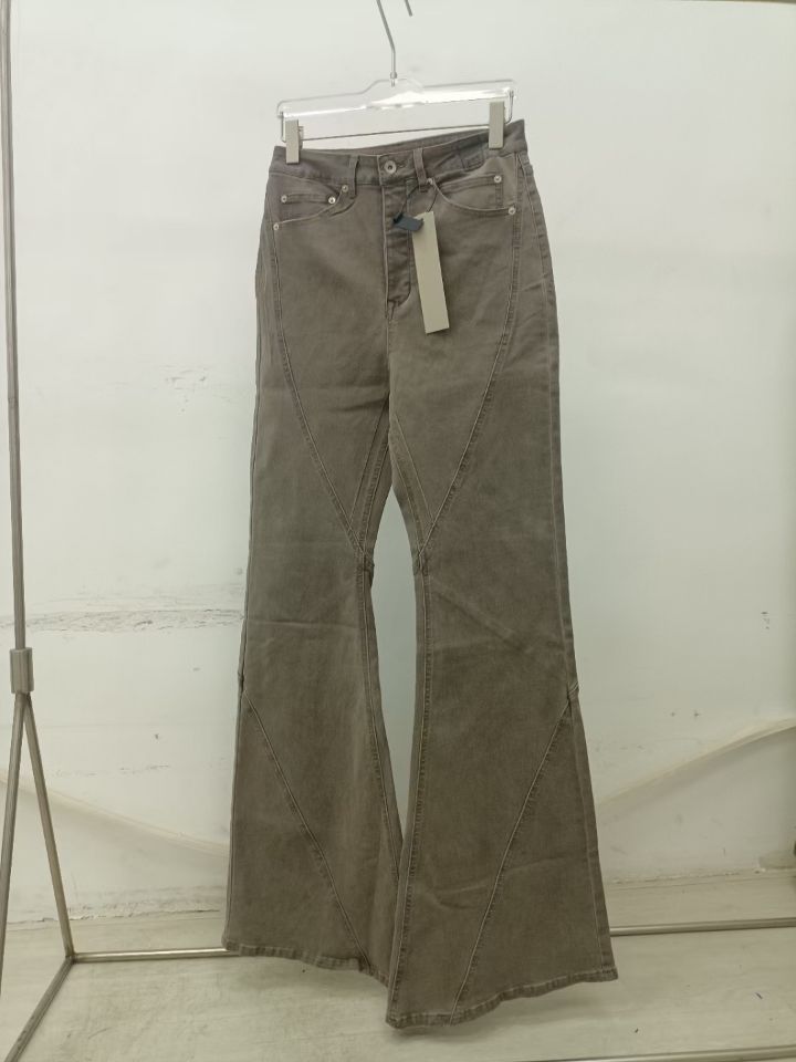 Embroidery On Jeans - 真新しいリックサンドジッパーポケットフィット弾性スリムフィットパンツジーンズコットンデニムパンツコンフォートカジュアルジーンズサイズ SML XL # A4