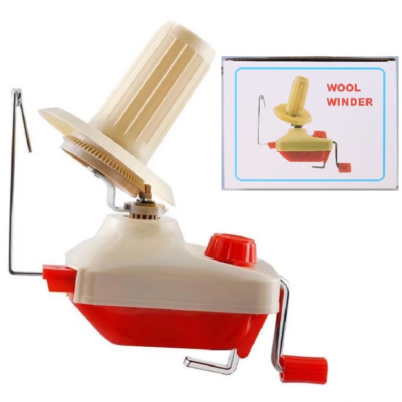 Embroidery Operator - 赤い針工芸糸ボールワインダー手動ポータブル簡単セットアップ頑丈な金属ハンドル卓上クラフトツール