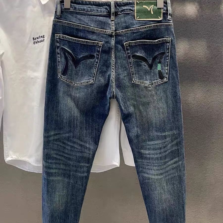 Embroidery On Jeans - メンズウェア レトロジーンズ メンズ 春夏 2025 新作