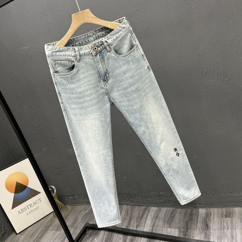 Embroidery On Jeans - メンズデニムジーンズ,エレガントな新しいファッションパンツ,スリム,カウボーイ,カジュアル,長い刺embroidery,ウォッシュド,夏,2023