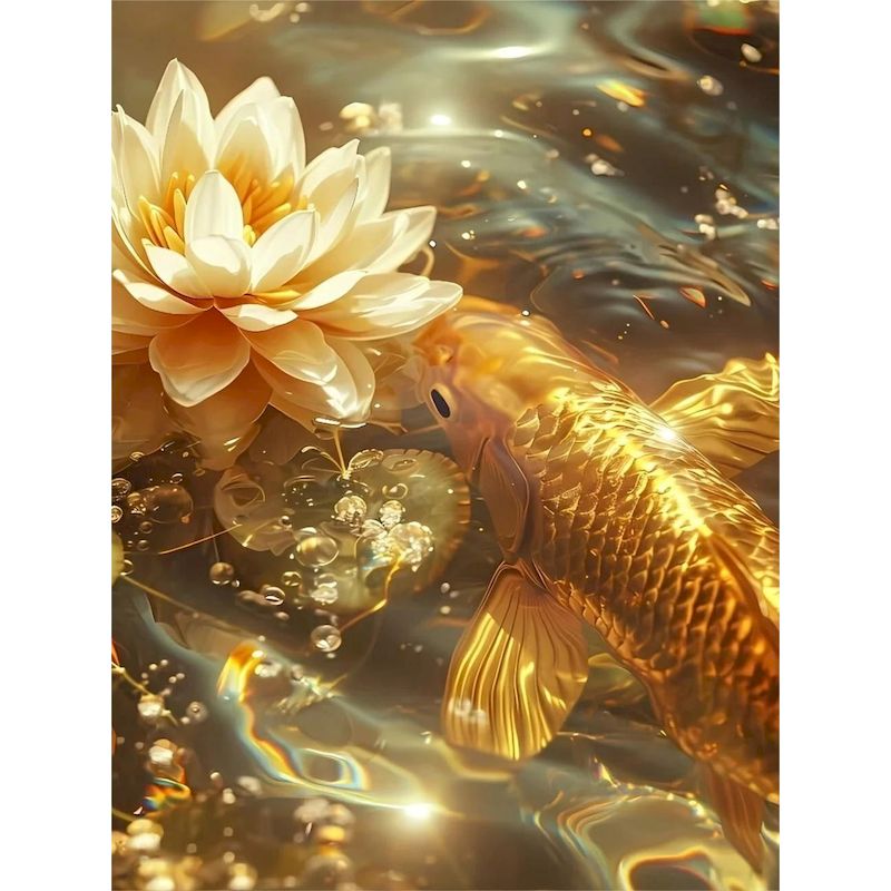 Embroidery Fish - SDOYUNO ダイヤモンドアート絵画鯉魚モザイク 5D DIY ダイヤモンド刺繍販売動物クロスステッチラインストーン写真家の装飾