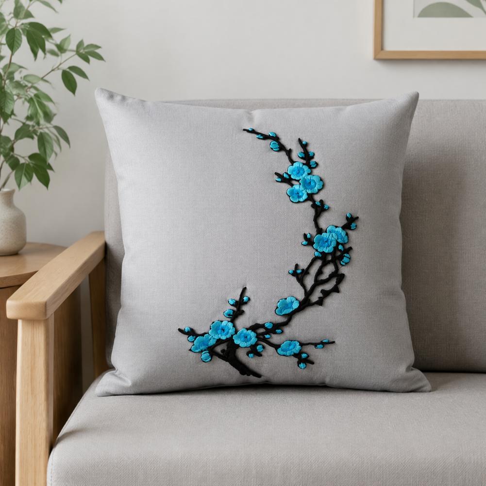 Embroidery On Jeans - バッグ用刺繍パッチ、梅の花刺繍パッチ、ヴィンテージ桜パッチ、衣類用アイロン接着パッチ、ジーンズ用