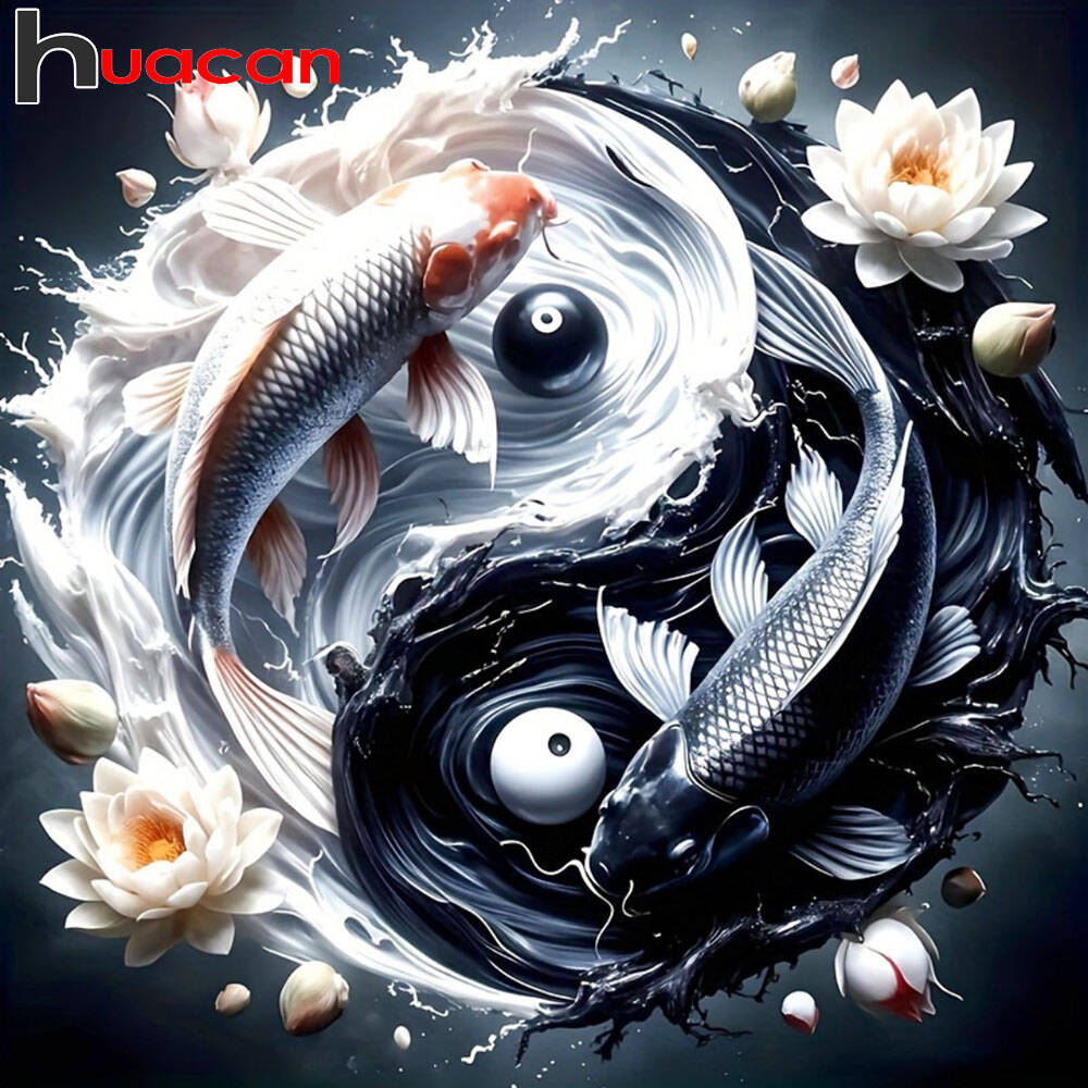 Embroidery Fish - HUACAN-イルカの空のダイヤモンド絵画,海と夕日の刺embroidery,モザイクアート,新しいコレクション,2022