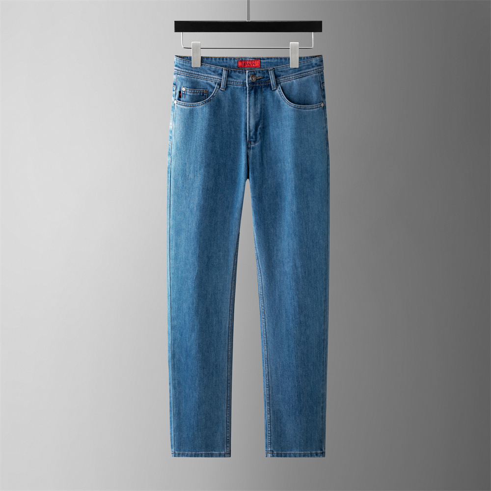 OECHSLI ジーンズ薄い綿男性 2026 春夏新品質ファ - Embroidery On Jeans のレビューと価格