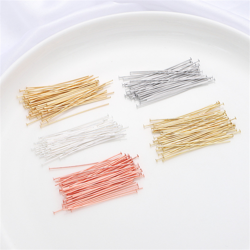 50個/パック 925スターリングシルバー フラットヘッドピ - Embroidery Bracelet のレビューと価格