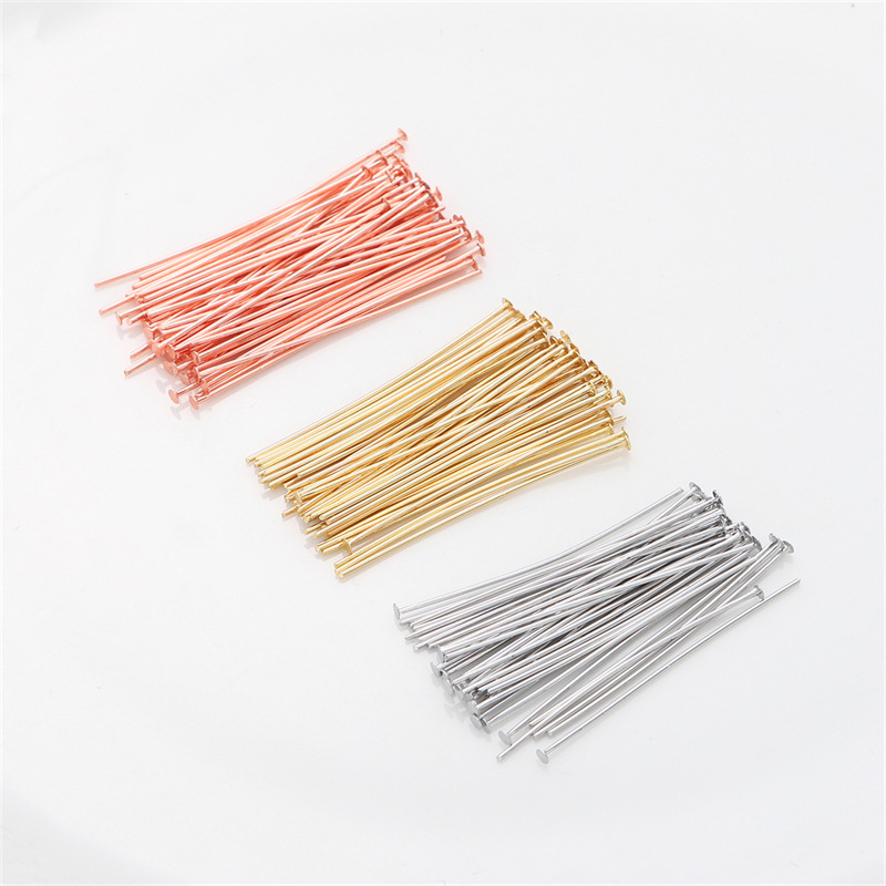 50個/パック 925スターリングシルバー フラットヘッドピ - Embroidery Bracelet のレビューと価格