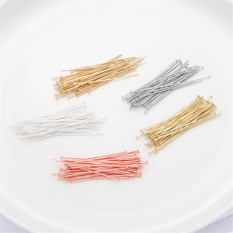 50個/パック 925スターリングシルバー フラットヘッドピ - Embroidery Bracelet のレビューと価格