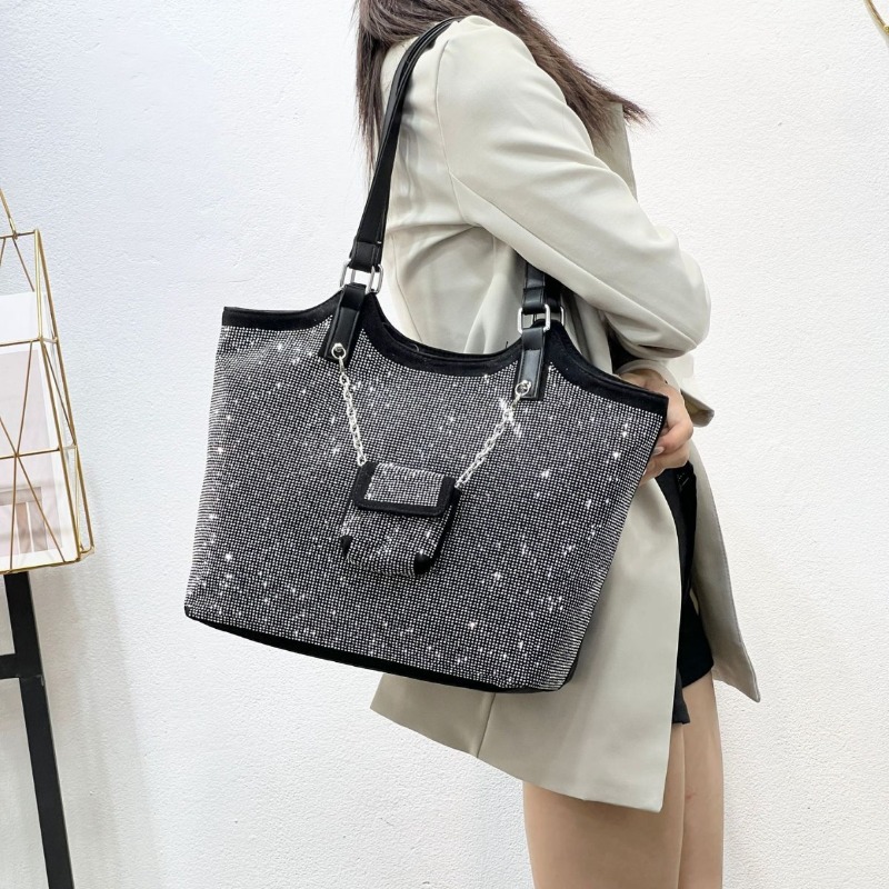 大容量トレンディカジュアルトートバッグ女性のためのショルダー - Embroidery Class のレビューと価格