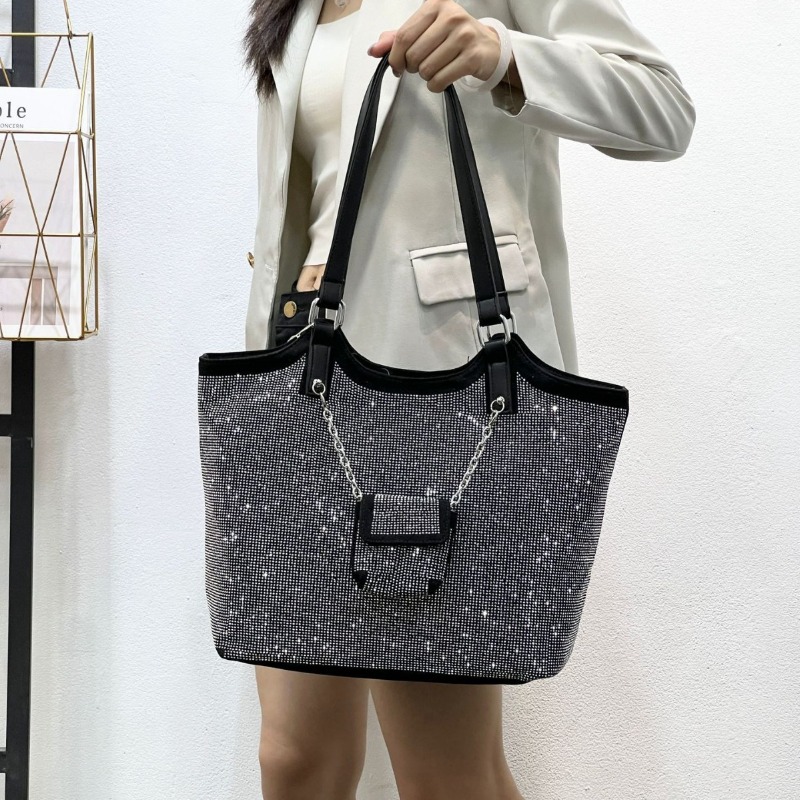 大容量トレンディカジュアルトートバッグ女性のためのショルダー - Embroidery Class のレビューと価格