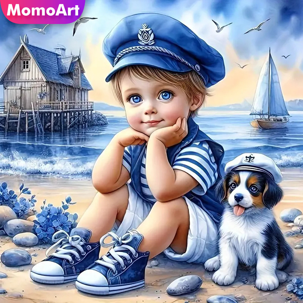 Momoart-子供のための犬のモザイク絵画,完全なダイヤモ - Embroidery Room のレビューと価格