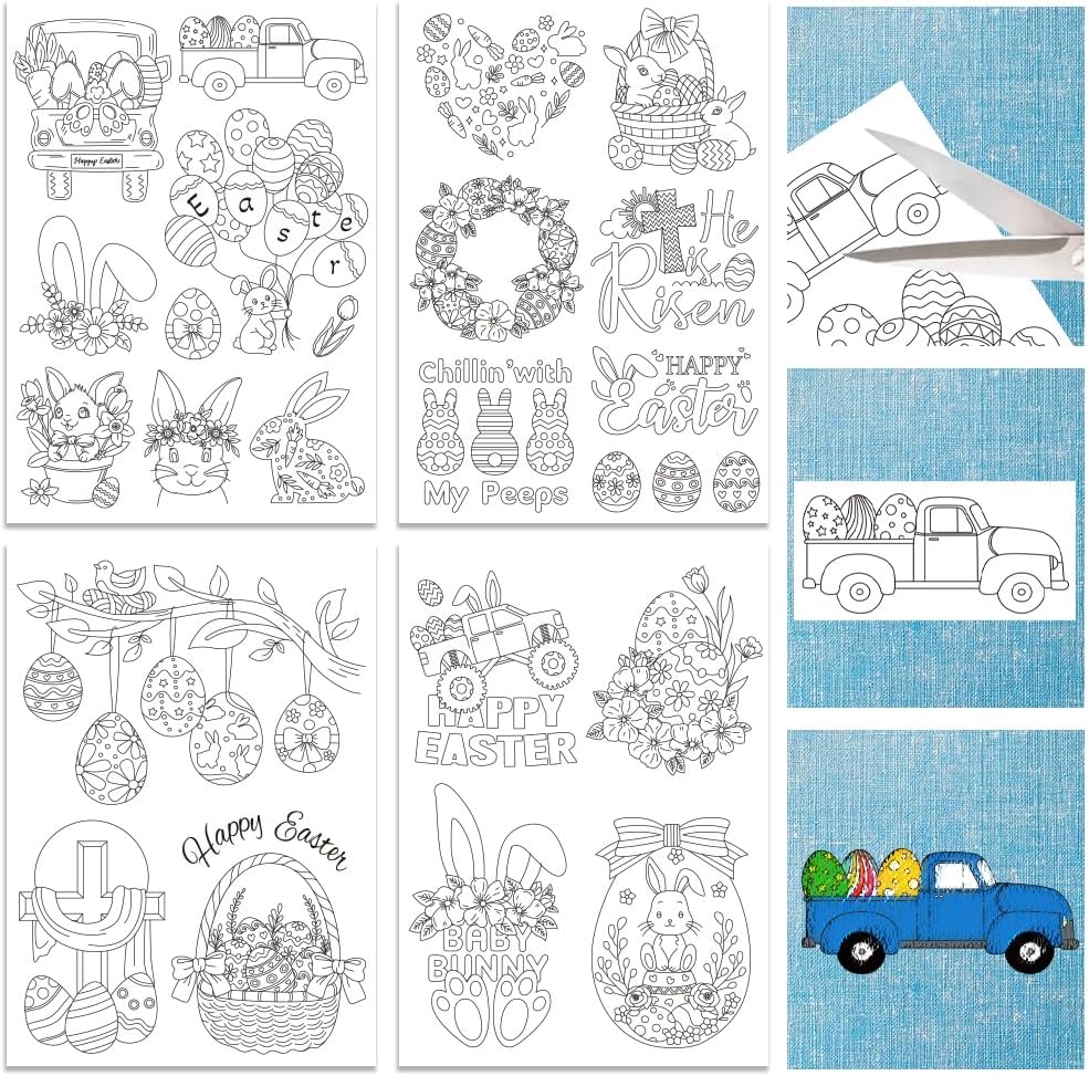 ORIGACH 4枚入り水溶性刺繍用下地シート - 花柄、開 - Embroidery Design Patterns Flowers のレビューと価格