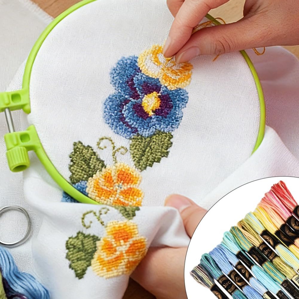 12かせ105ヤード6プライ多色クロスステッチフロス ポリエ - Embroidery Bracelet のレビューと価格