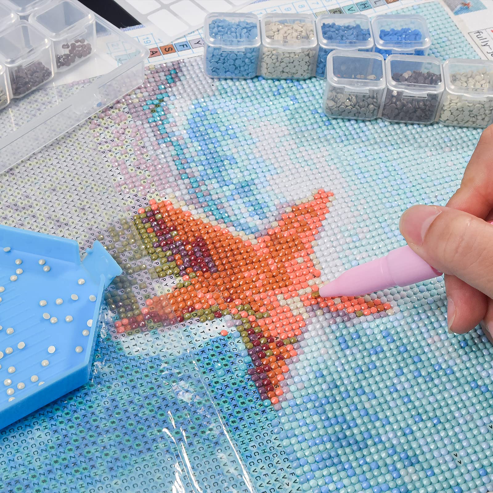 56/28 ダイヤモンド刺繍ボックスダイヤモンド塗装クロスス - Embroidery Tools のレビューと価格