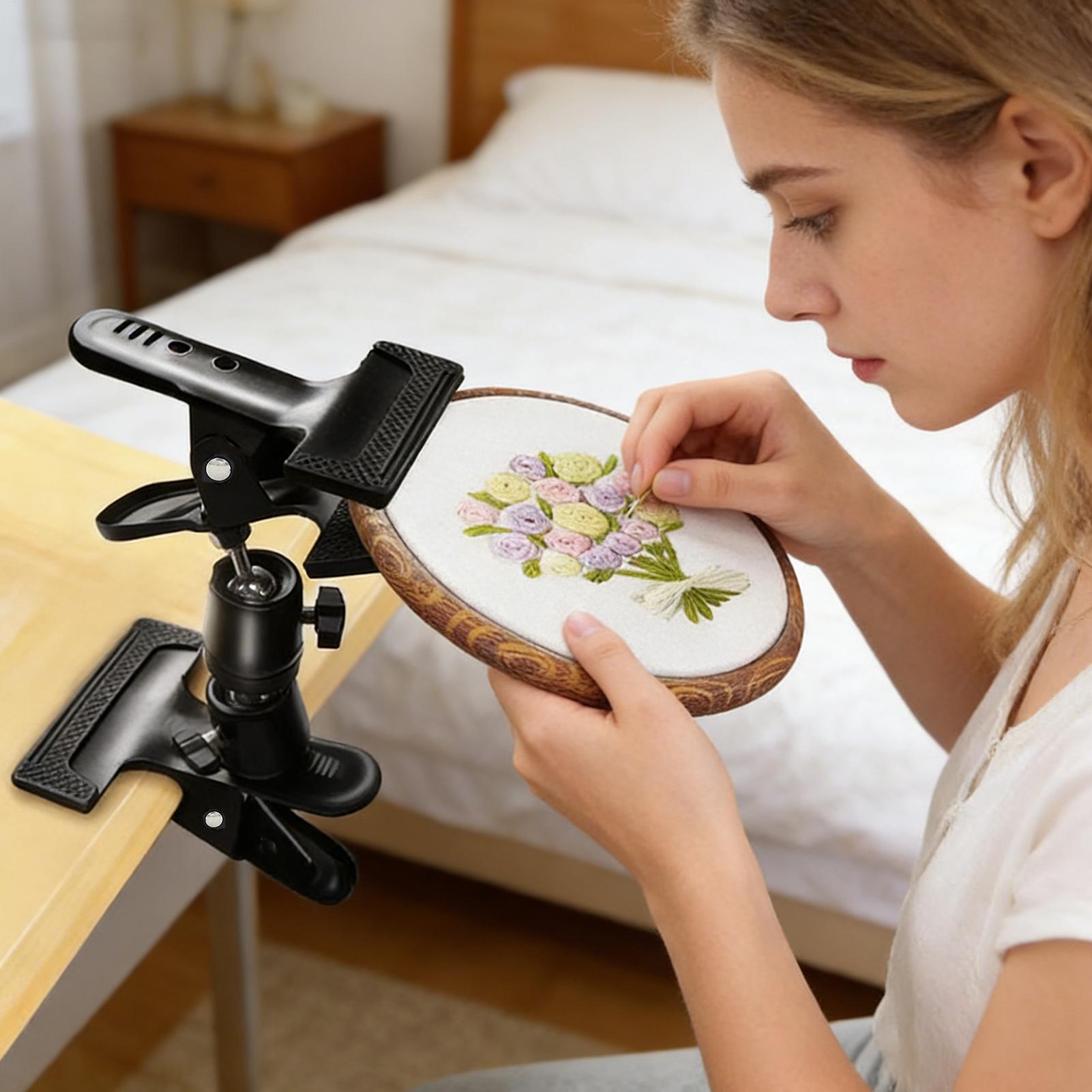 刺繍ホルダー ヘビーデューティー 調整可能 ポータブルクラン - Embroidery Room のレビューと価格