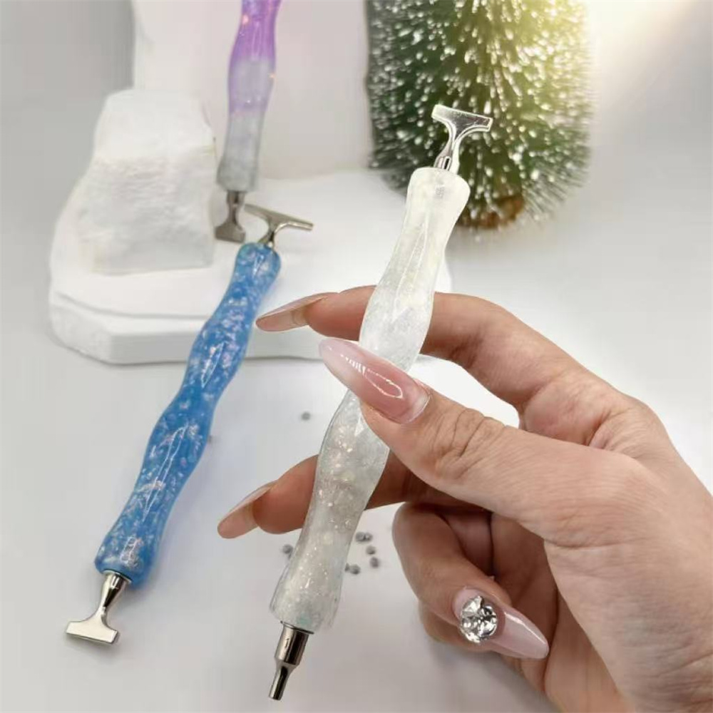 新しい波状樹脂製ダイヤモンドペインティングペン、ネジ式光沢ポ - Embroidery Tools のレビューと価格