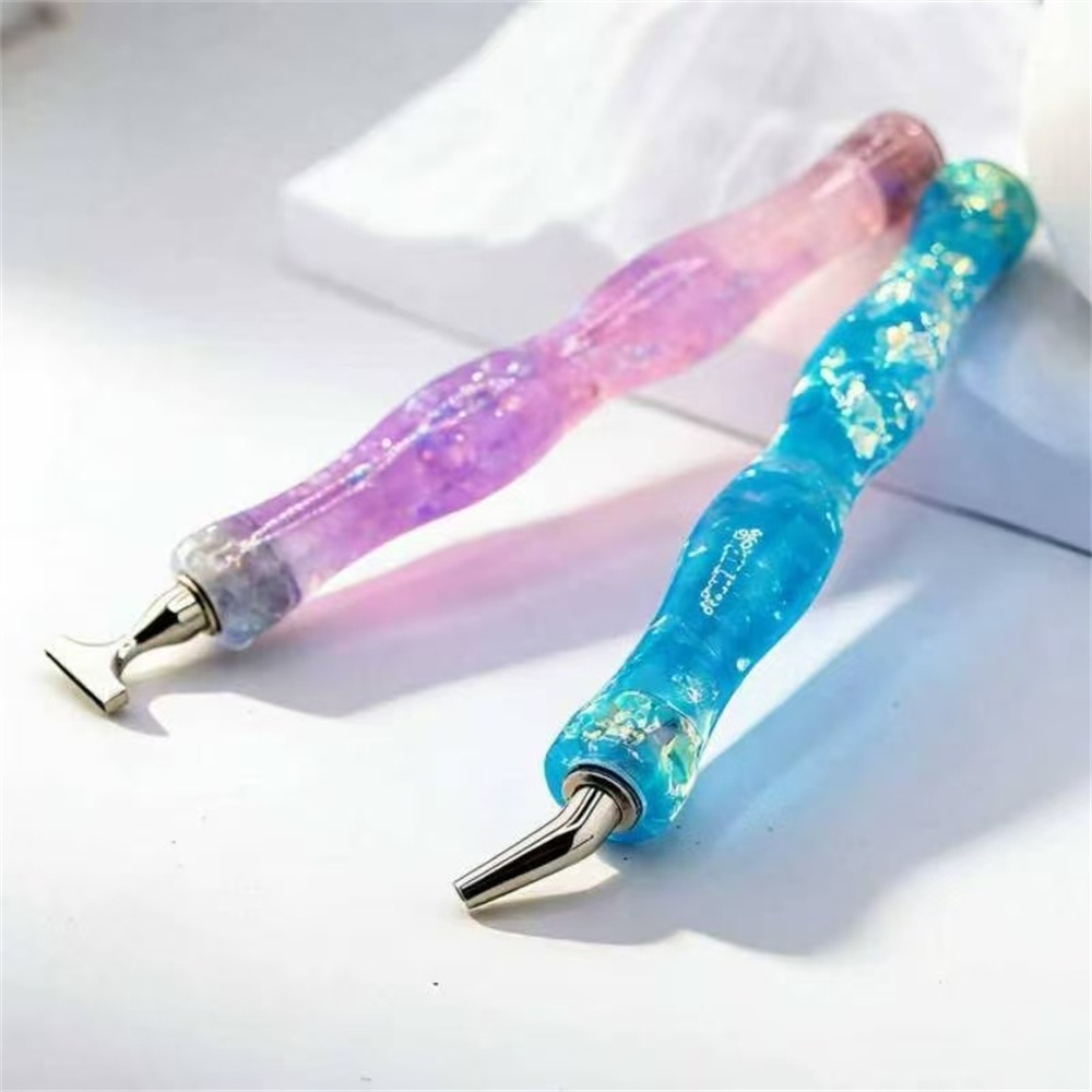 新しい波状樹脂製ダイヤモンドペインティングペン、ネジ式光沢ポ - Embroidery Tools のレビューと価格