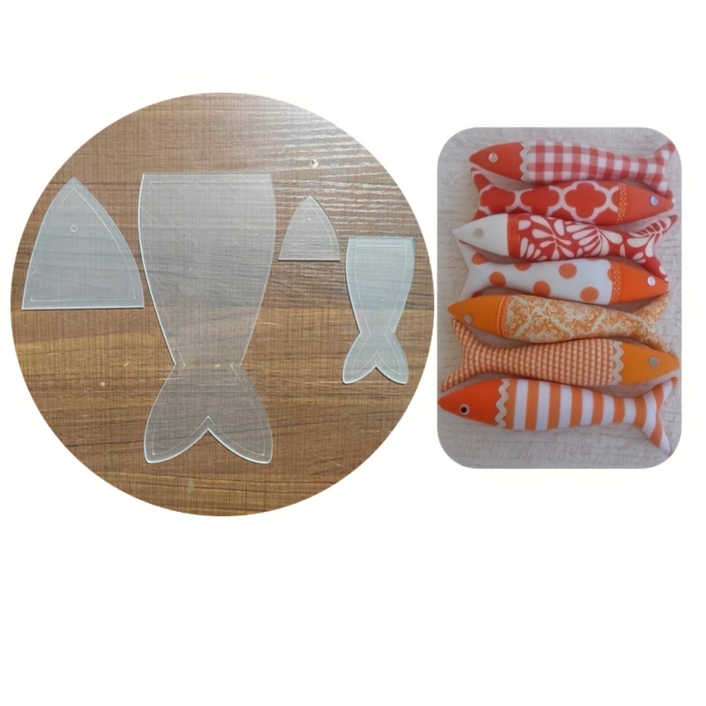 魚キルティングテンプレート アクリル製縫製ツール DIYギフ - Embroidery Fish のレビューと価格