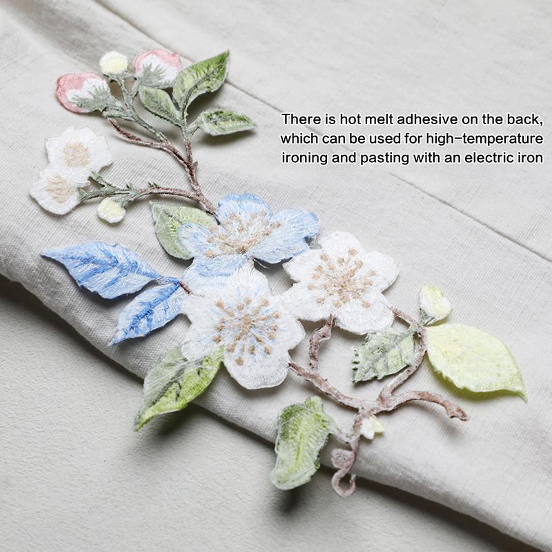 1 個ジャケットジーンズクラフトアクセサリー花刺繍パッチアイ - Embroidery On Jeans のレビューと価格