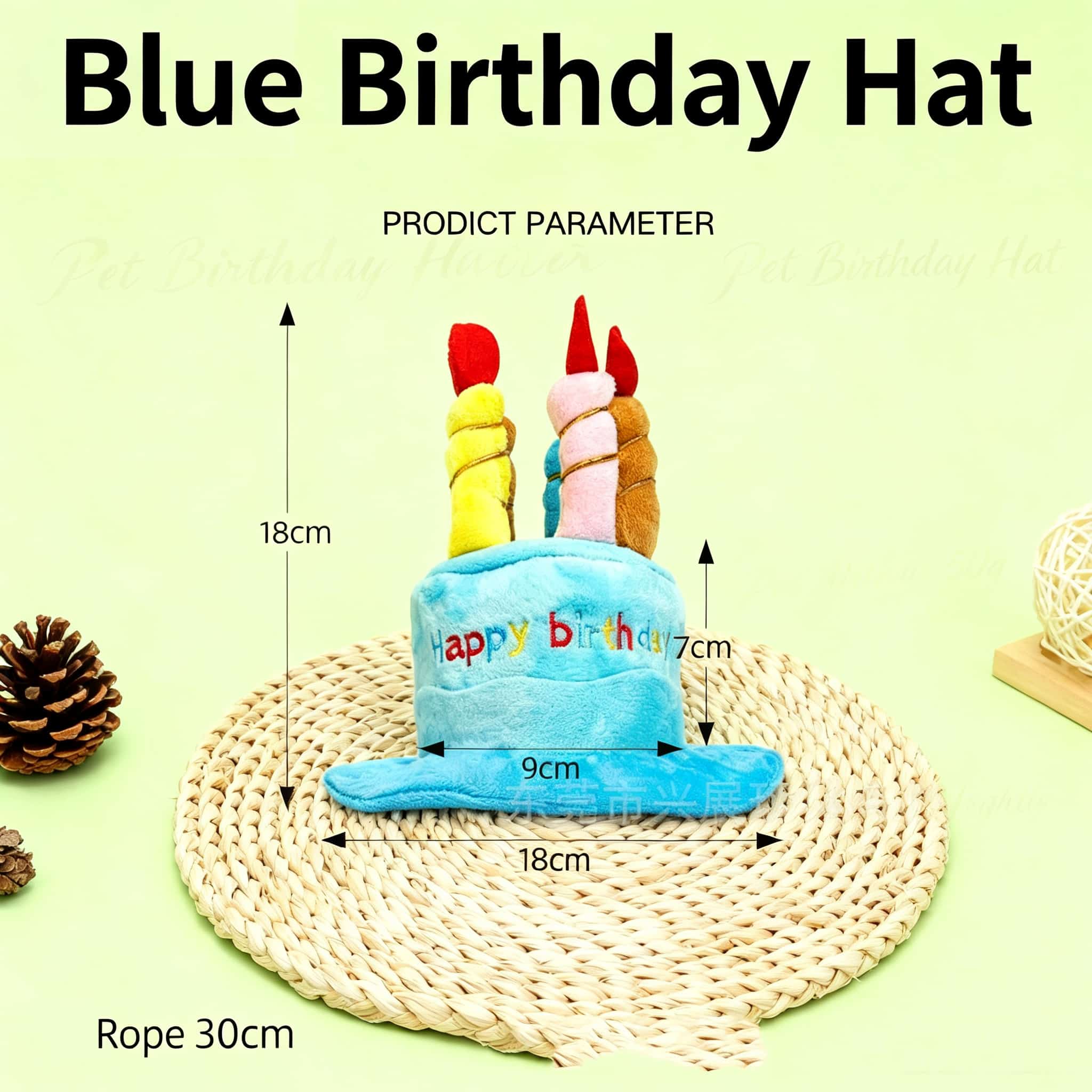 素敵なペットの誕生日コスチューム帽子 3D ケーキキャンドル - Embroidery Design Love のレビューと価格