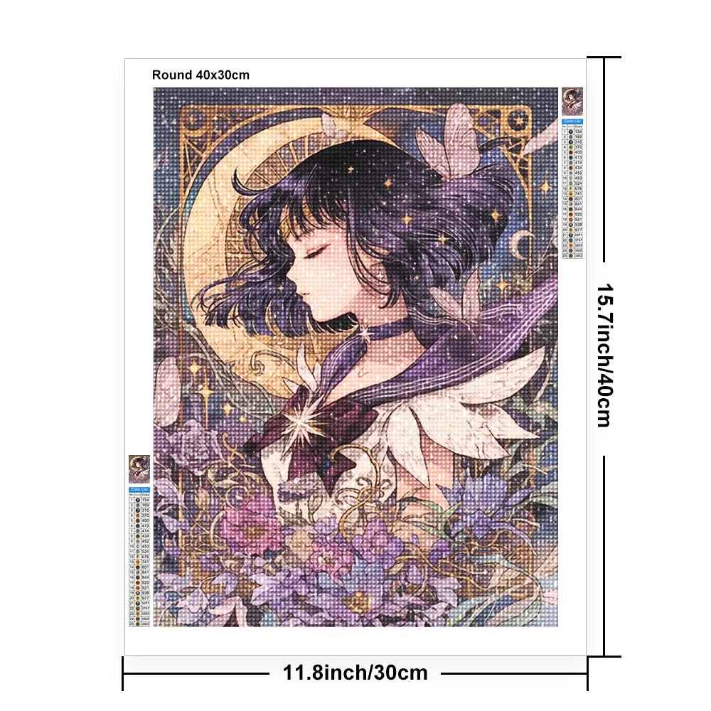 漫画アニメダイヤモンドペインティング美少女月少女戦士貼り付け - Embroidery Room のレビューと価格