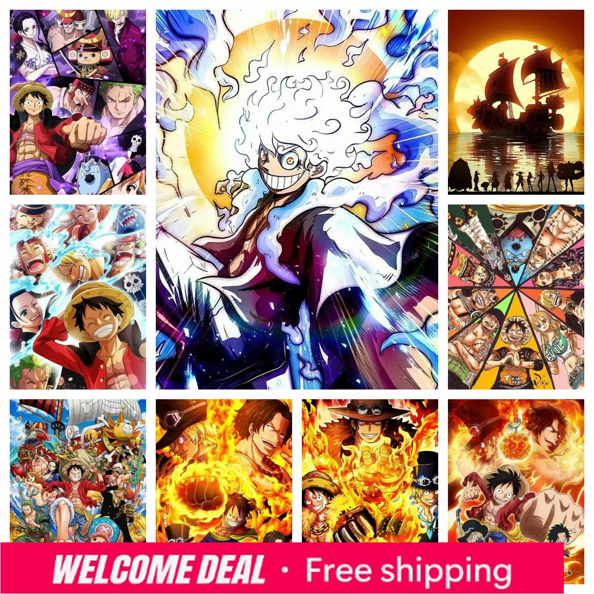 2026 2024 新日本アニメ ワンピース ルフィ 5D  - Embroidery Room のレビューと価格