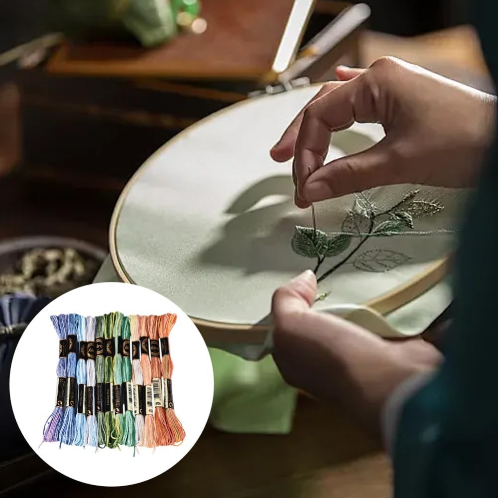 12かせ105ヤードクロスステッチフロス、色とりどりの友情ブ - Embroidery Bracelet のレビューと価格