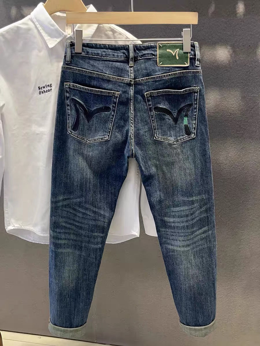 メンズウェア レトロジーンズ メンズ 春夏 2025 新作  - Embroidery On Jeans のレビューと価格