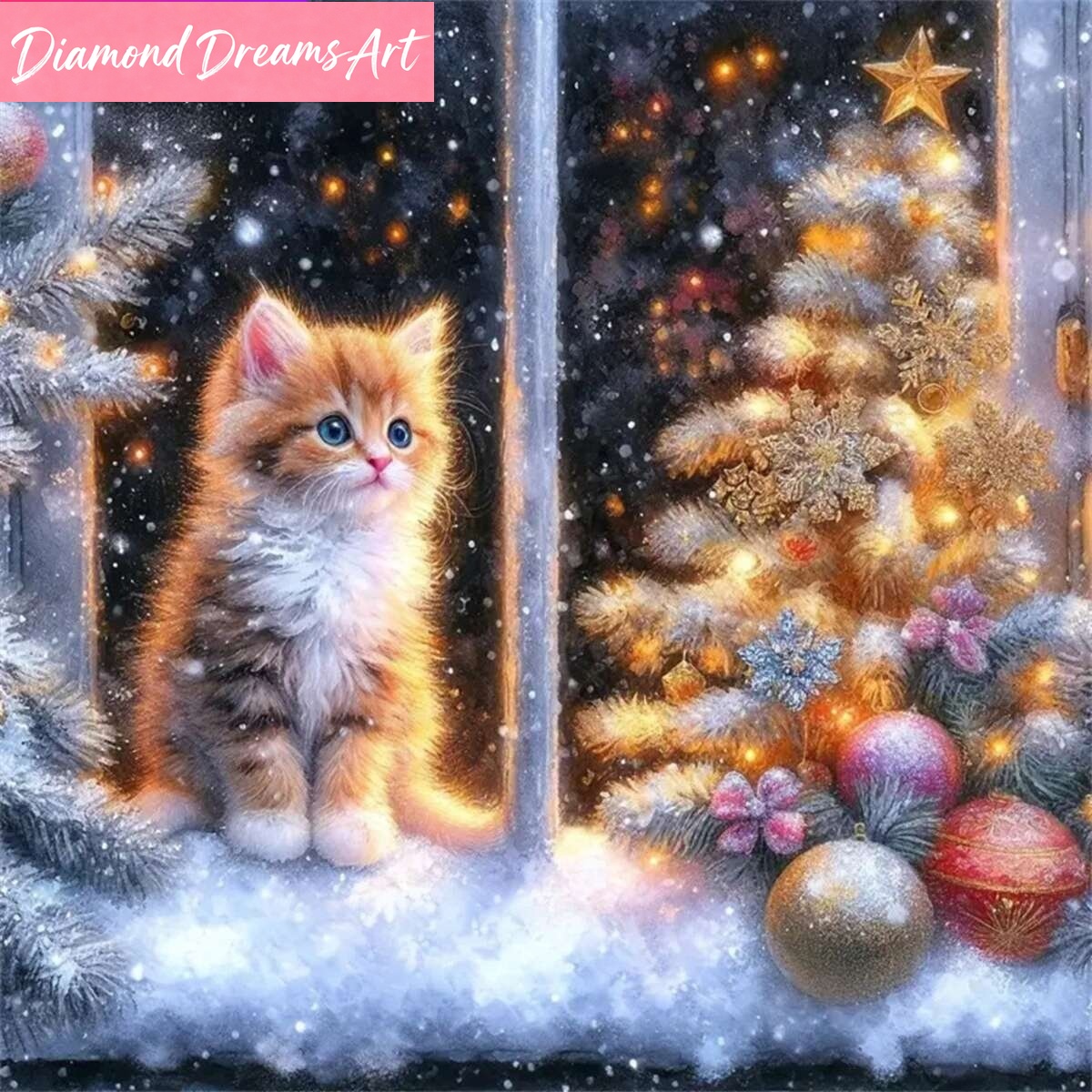 ダイヤモンドペインティング猫動物フルスクエアラウンドモザイク - Embroidery Cat のレビューと価格