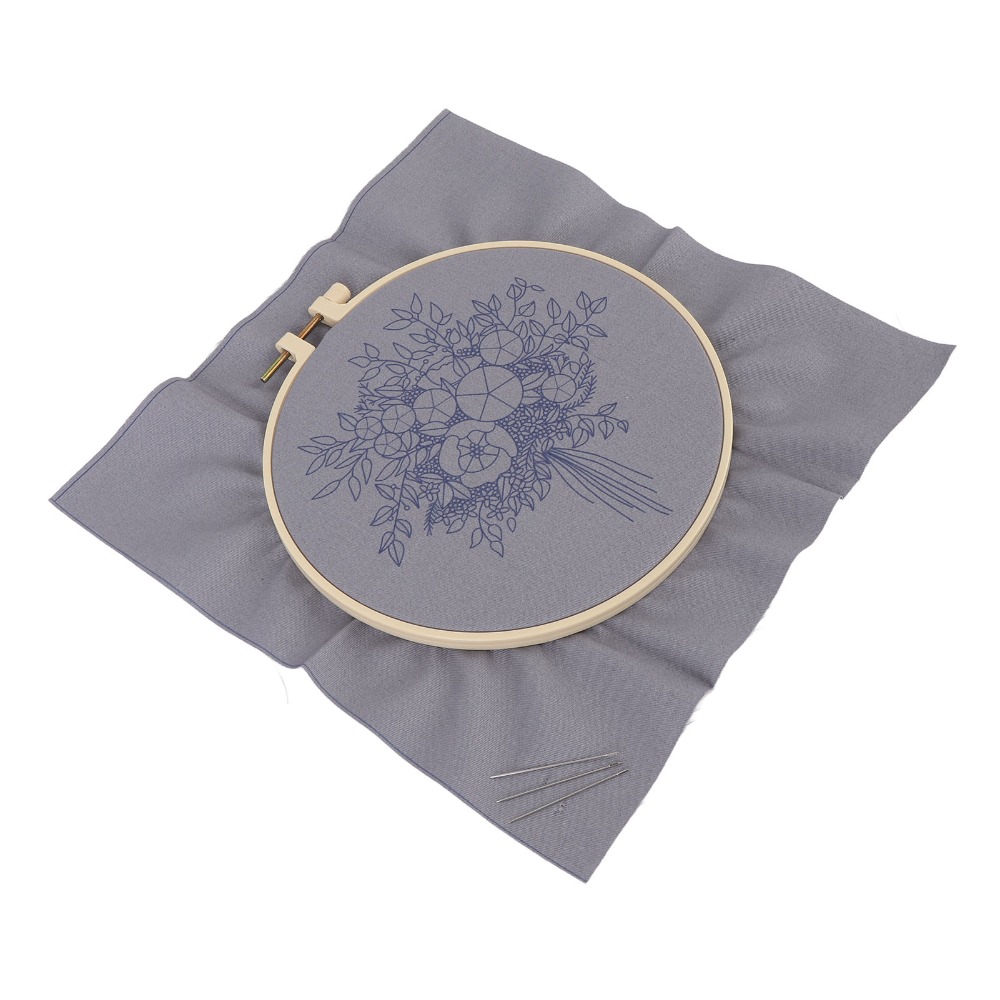プリントパターン刺繍スターターキット 3Dフラワーデザイン  - Embroidery Design Patterns Flowers のレビューと価格