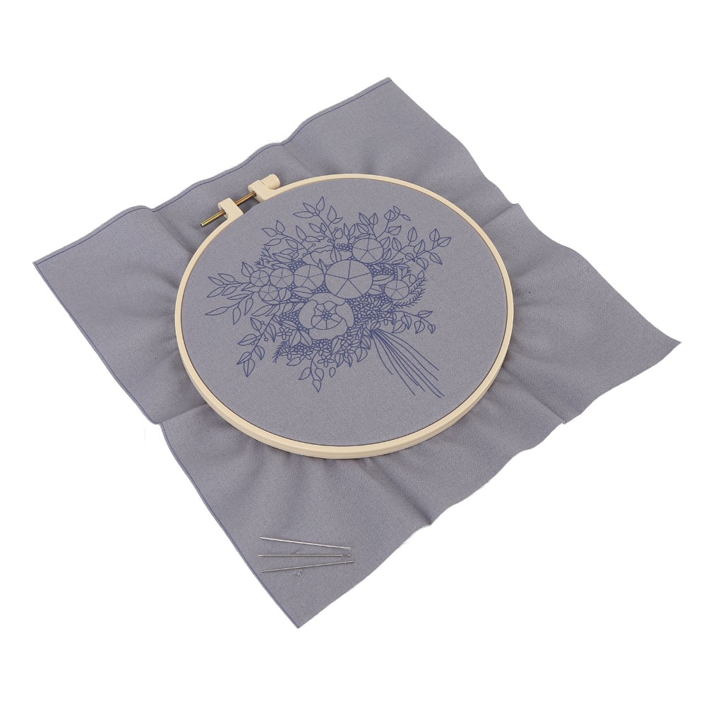 プリントパターン刺繍スターターキット 3Dフラワーデザイン  - Embroidery Design Patterns Flowers のレビューと価格