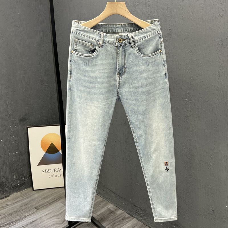 メンズデニムジーンズ,エレガントな新しいファッションパンツ, - Embroidery On Jeans のレビューと価格
