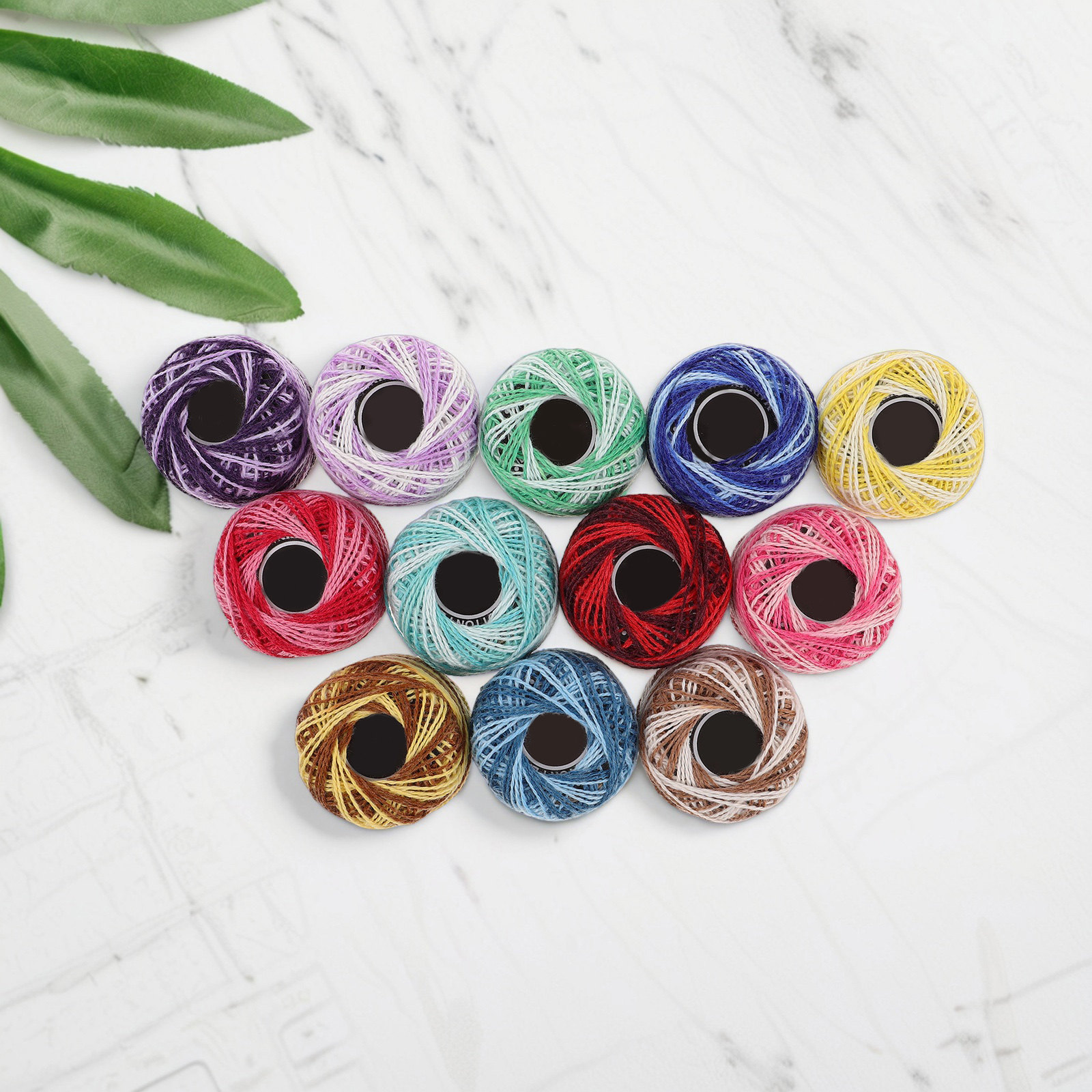 12色のカラフルな綿刺繍糸セット、クロスステッチ、編み物、ブ - Embroidery Bracelet のレビューと価格