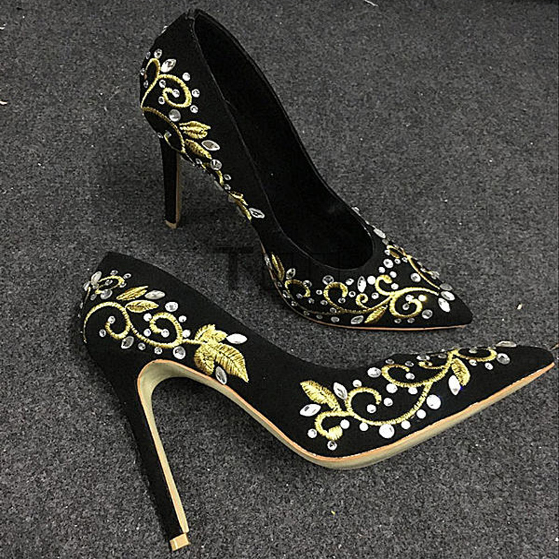 ブリンブリンラインストーンゴールドシルバー花刺繍ブレードヒー - Embroidery Flower のレビューと価格