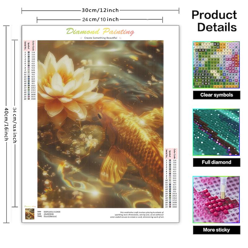 SDOYUNO ダイヤモンドアート絵画鯉魚モザイク 5D D - Embroidery Fish のレビューと価格