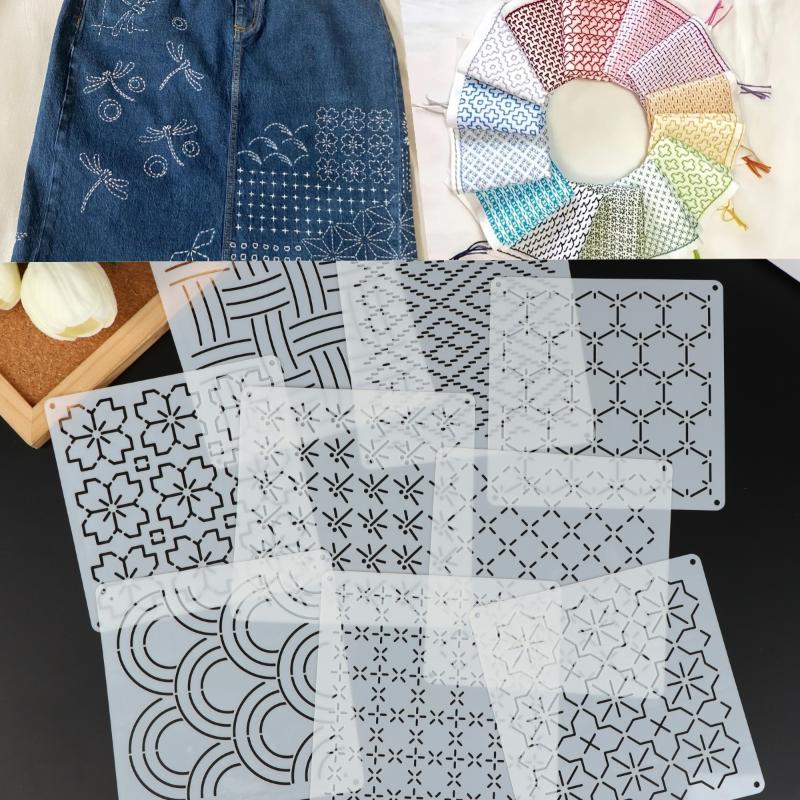 9/32 個刺し子刺繍テンプレート DIY 幾何学模様パッチ - Embroidery Tools のレビューと価格