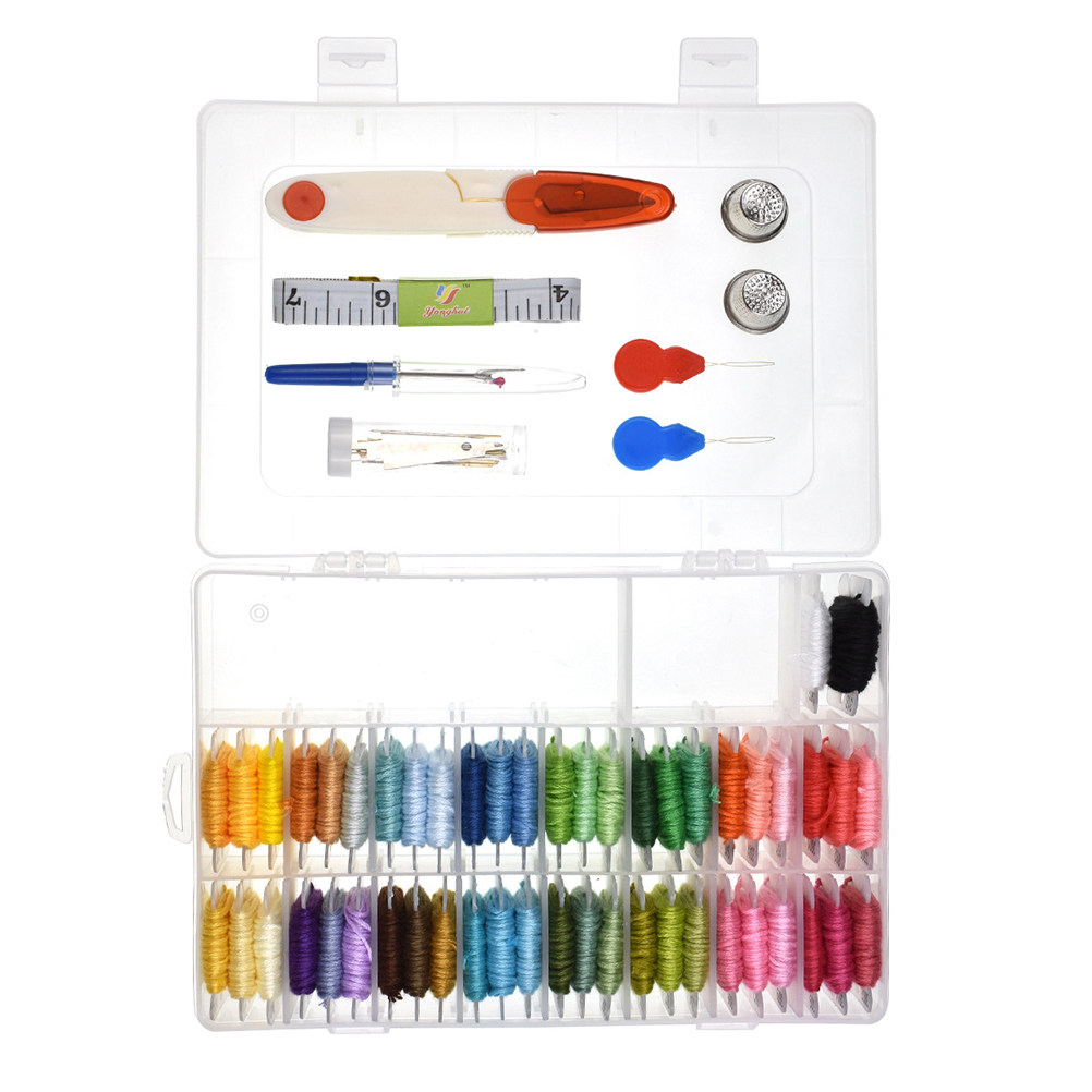 50種類の刺繍キット、初心者向けパターン入りキット、初心者用 - Embroidery Tools のレビューと価格