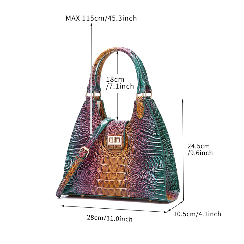 レディース トレンド クロコダイル柄バッグ 女性用 新作 ト - Embroidery Design Patterns Flowers のレビューと価格