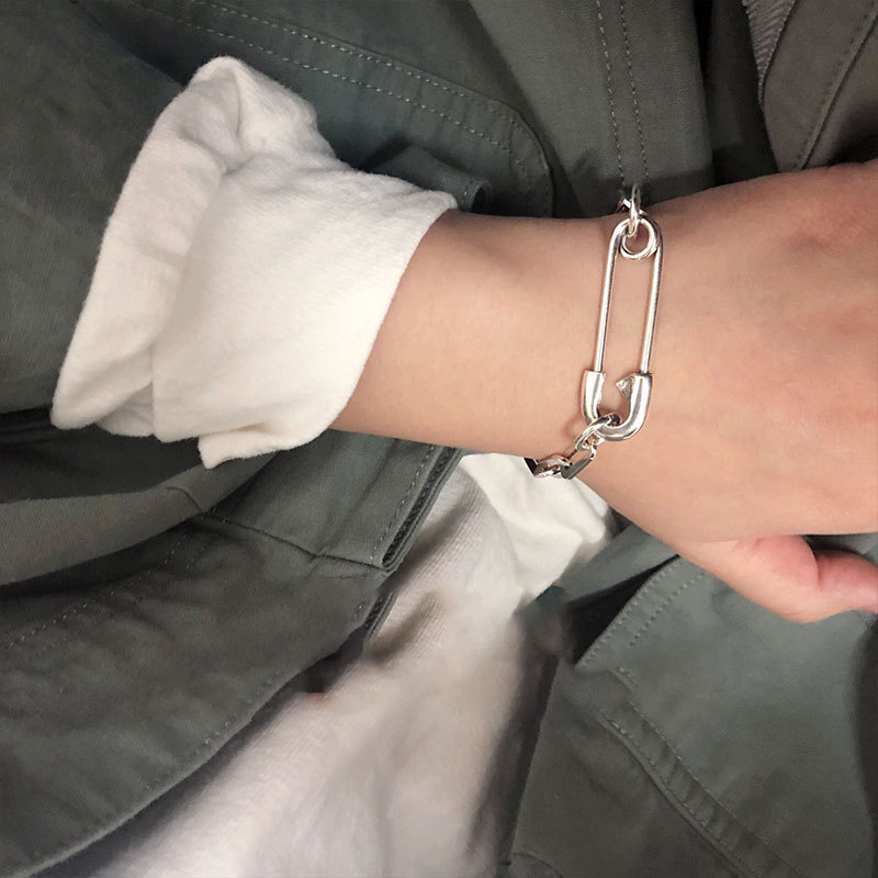 925 スターリングシルバー太いチェーンブレスレット女性のた - Embroidery Bracelet のレビューと価格