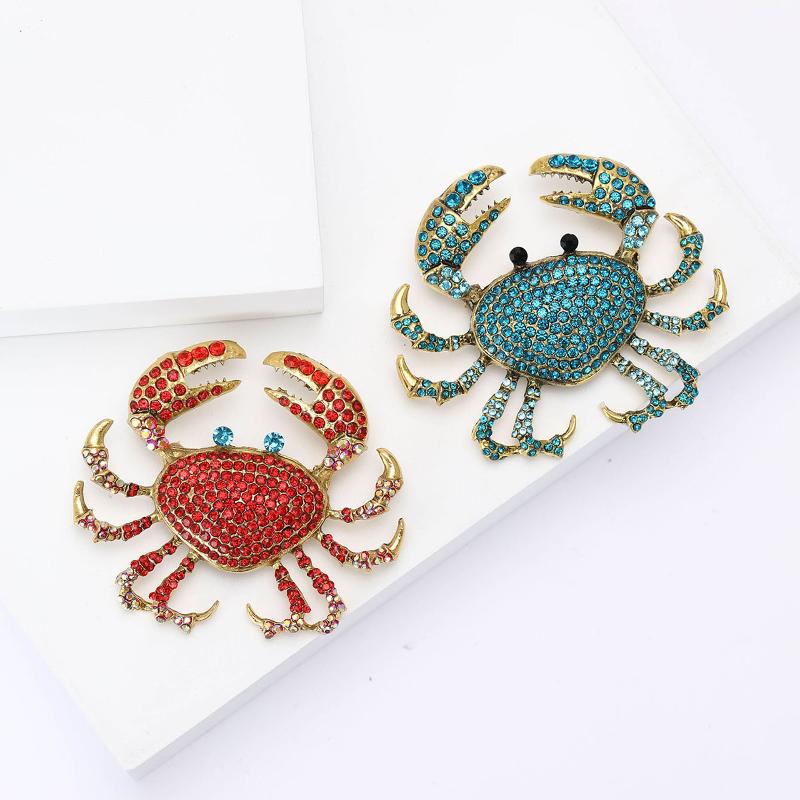 ファッションラインストーンカニブローチパーソナライズされたク - Embroidery Fish のレビューと価格