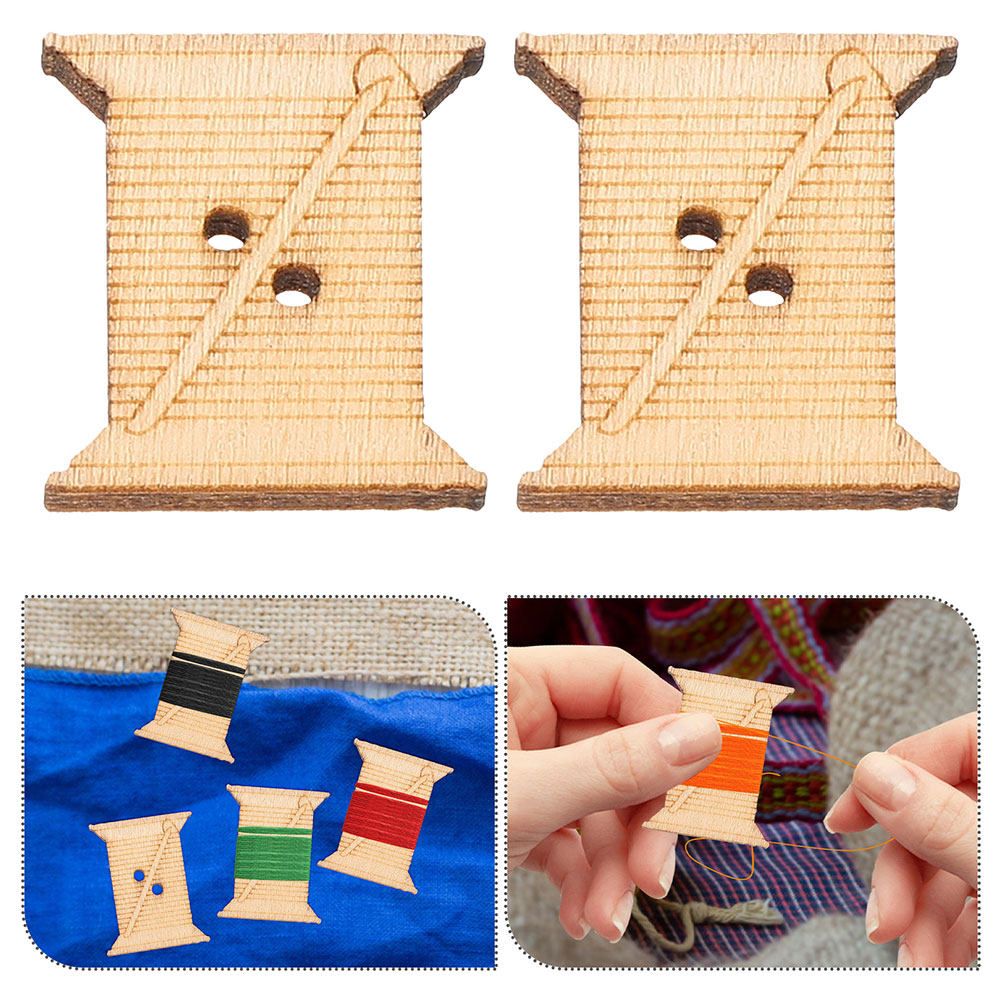 100個入り木製ミシン糸ボビン、ナチュラルカラー巻取りボード - Embroidery Tools のレビューと価格